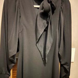 White House Black Market tie neck mini dress